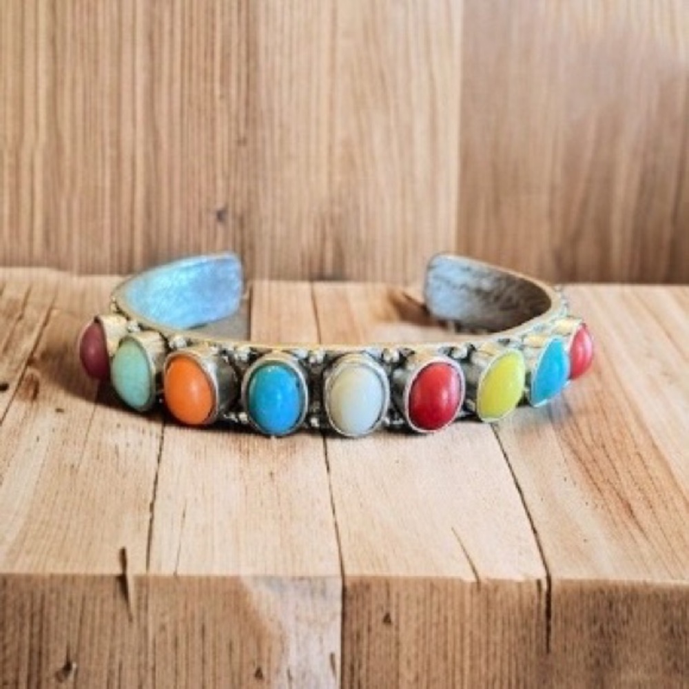 New boho colorful bangle cuff bracelet - Picture 4 of 4